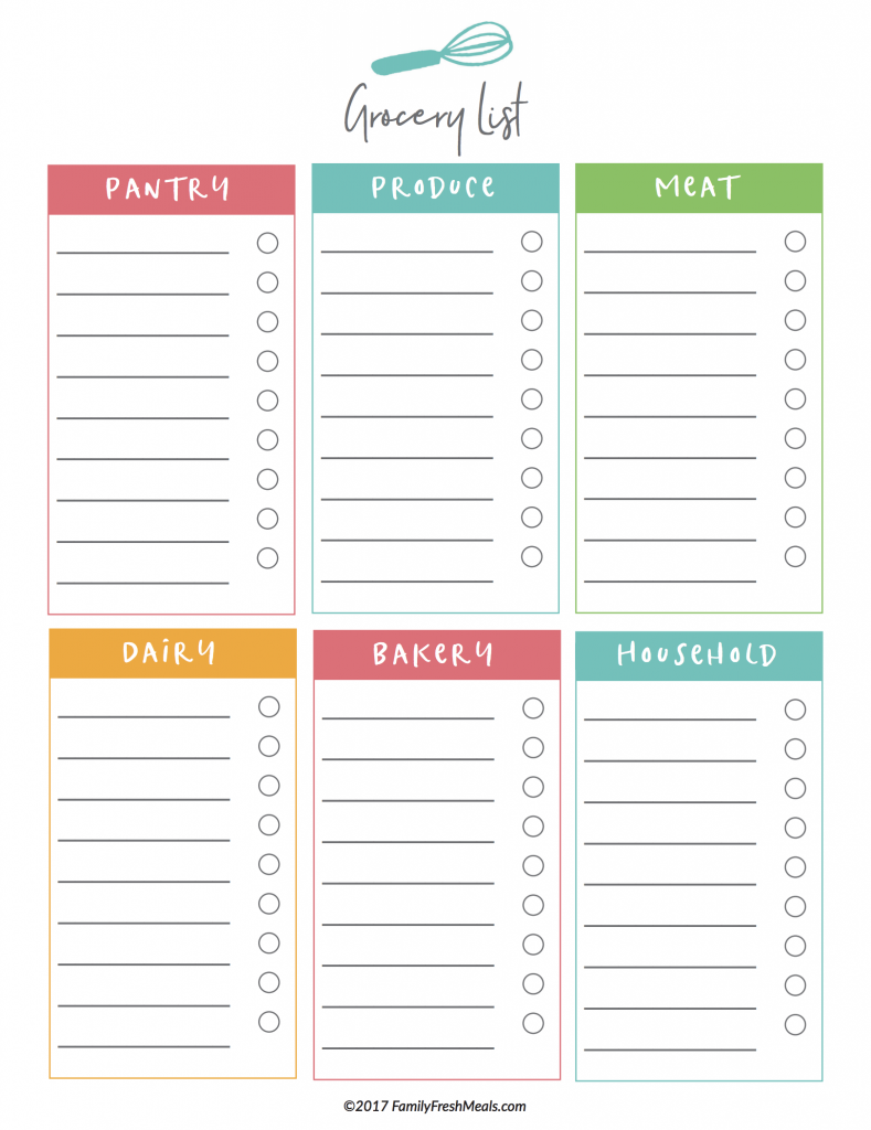 80 Free Meal Planning Templates 51