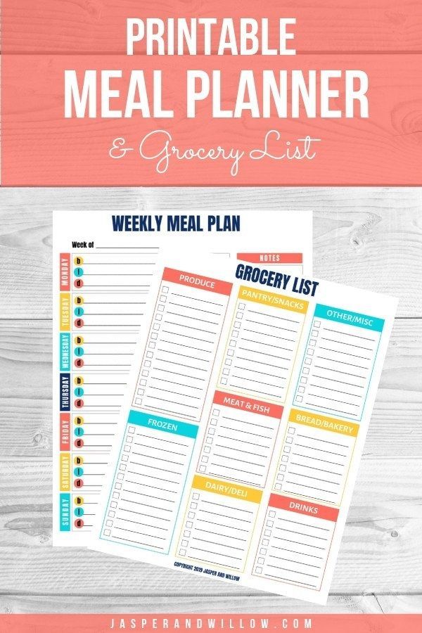 80 Free Meal Planning Templates 60