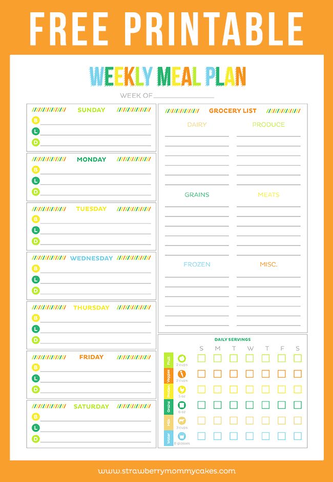 80 Free Meal Planning Templates 79