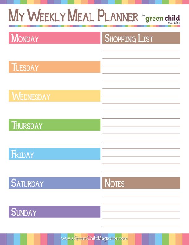 80 Free Meal Planning Templates 81