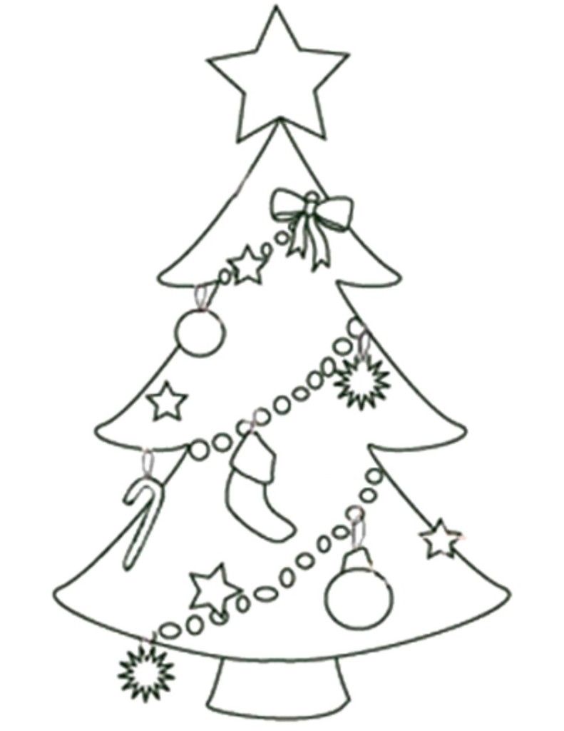 80 Full Page Printable Christmas Tree Templates Ideas 19