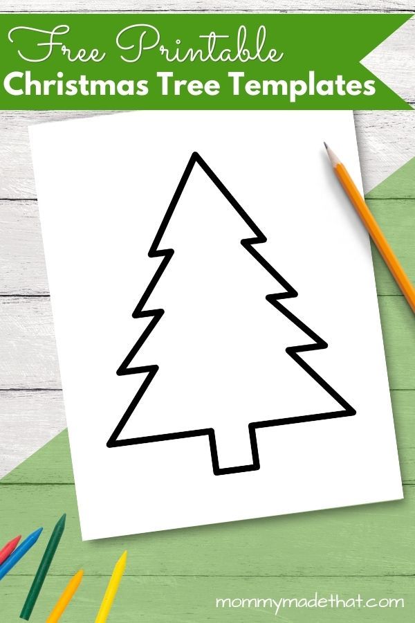 80 Full Page Printable Christmas Tree Templates Ideas 20