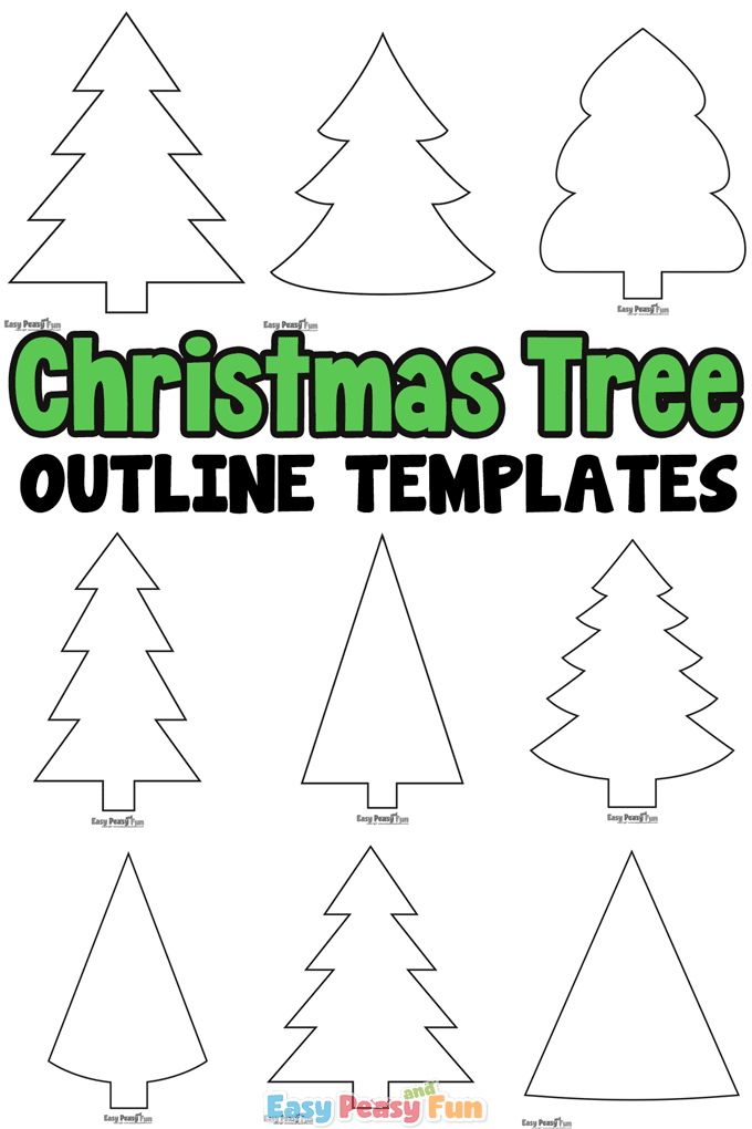 80 Full Page Printable Christmas Tree Templates Ideas 22