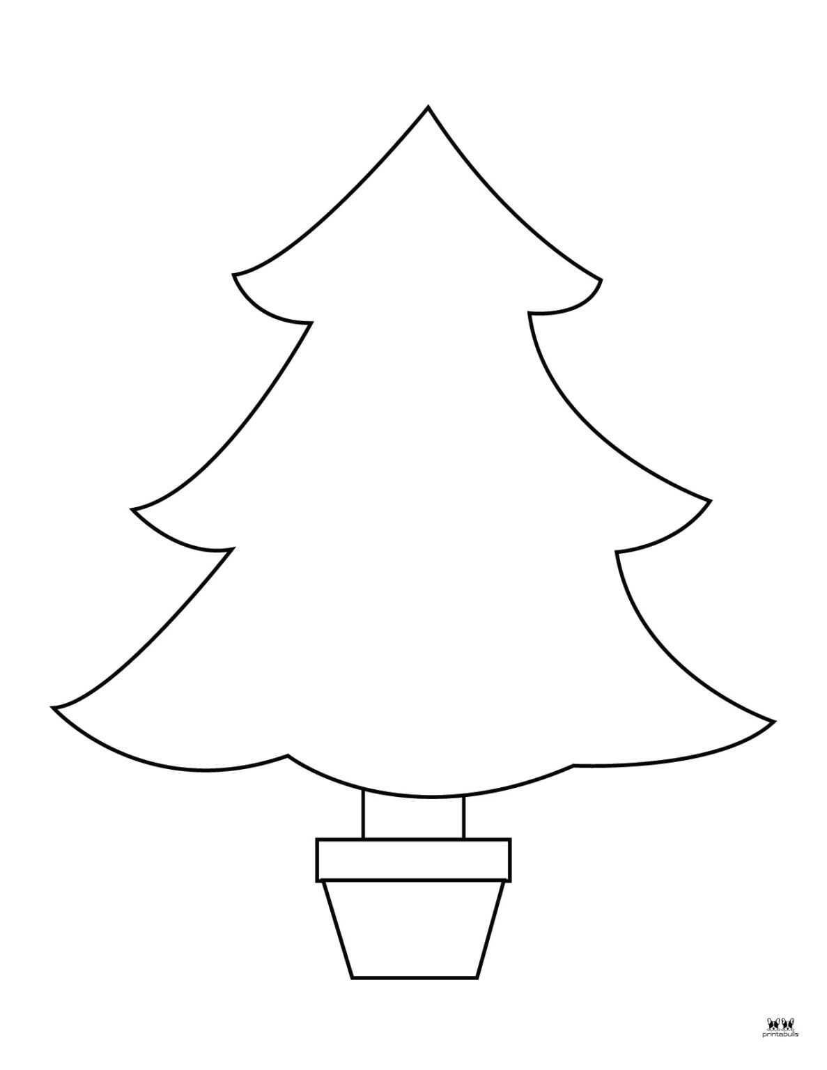 80 Full Page Printable Christmas Tree Templates Ideas 24