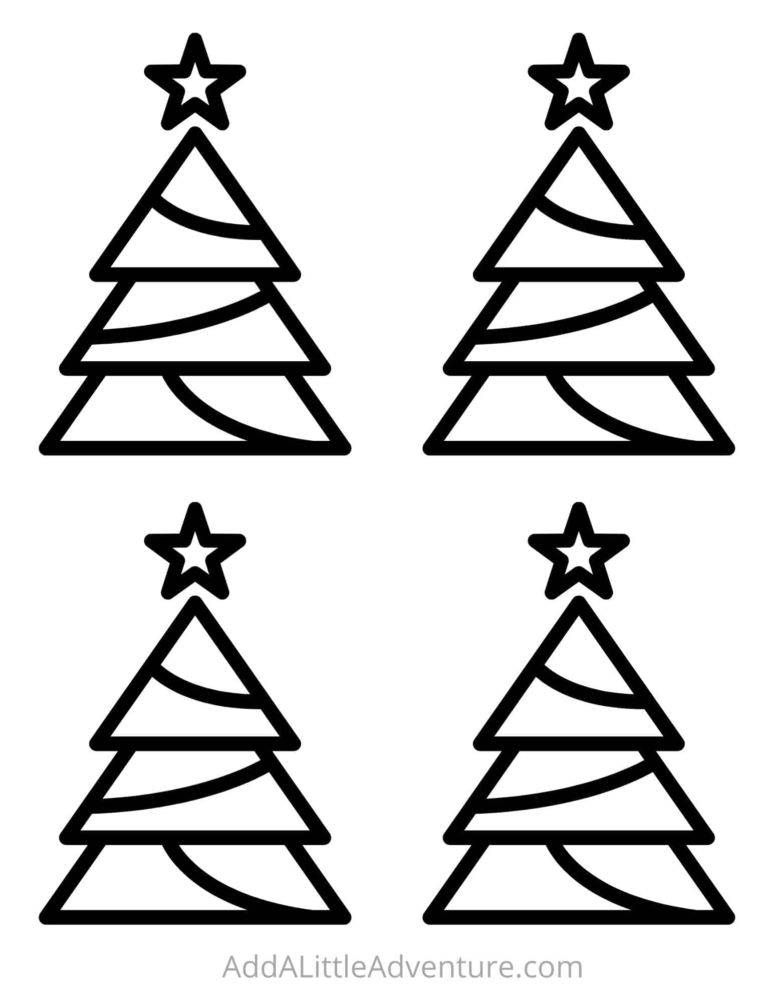 80 Full Page Printable Christmas Tree Templates Ideas 30