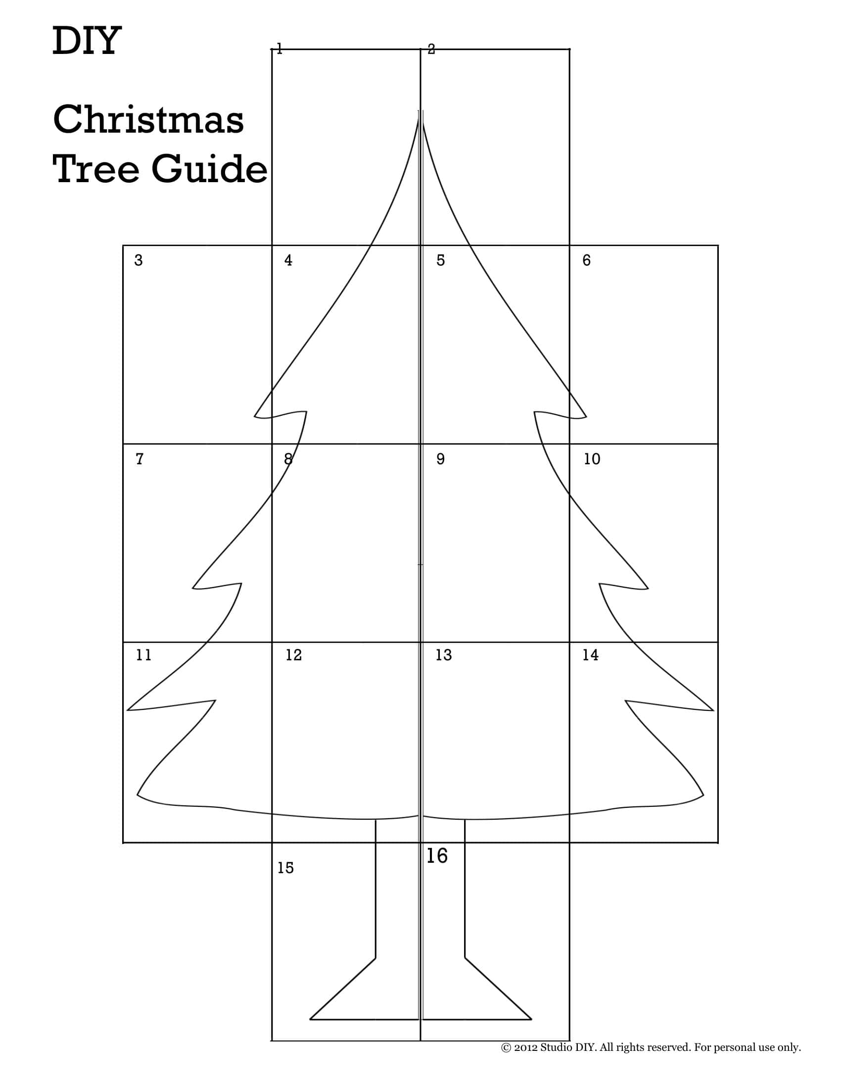 80 Full Page Printable Christmas Tree Templates Ideas 34