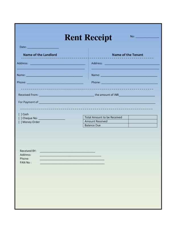 80 Receipt Templates Rent Ideas 11