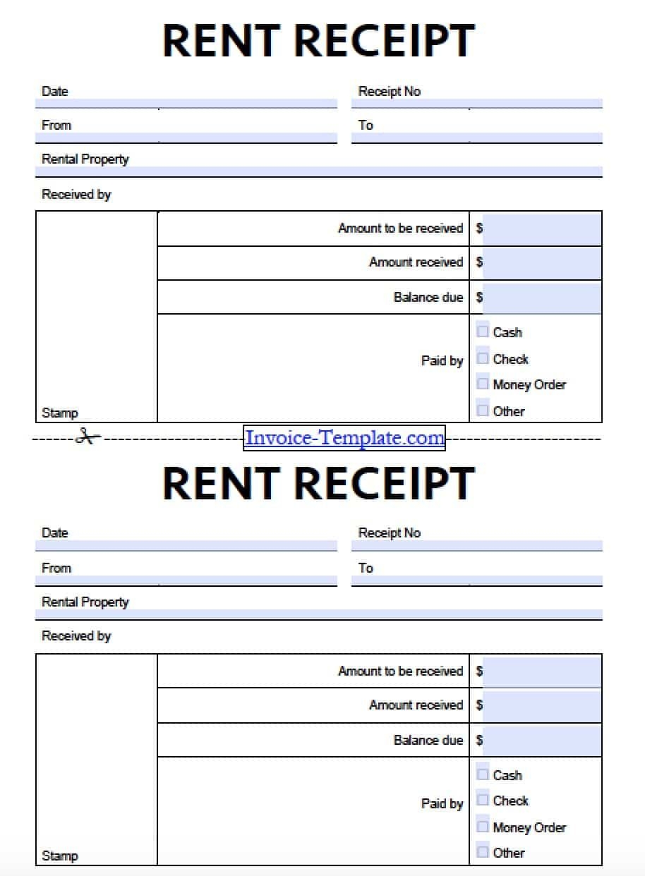 80 Receipt Templates Rent Ideas 16