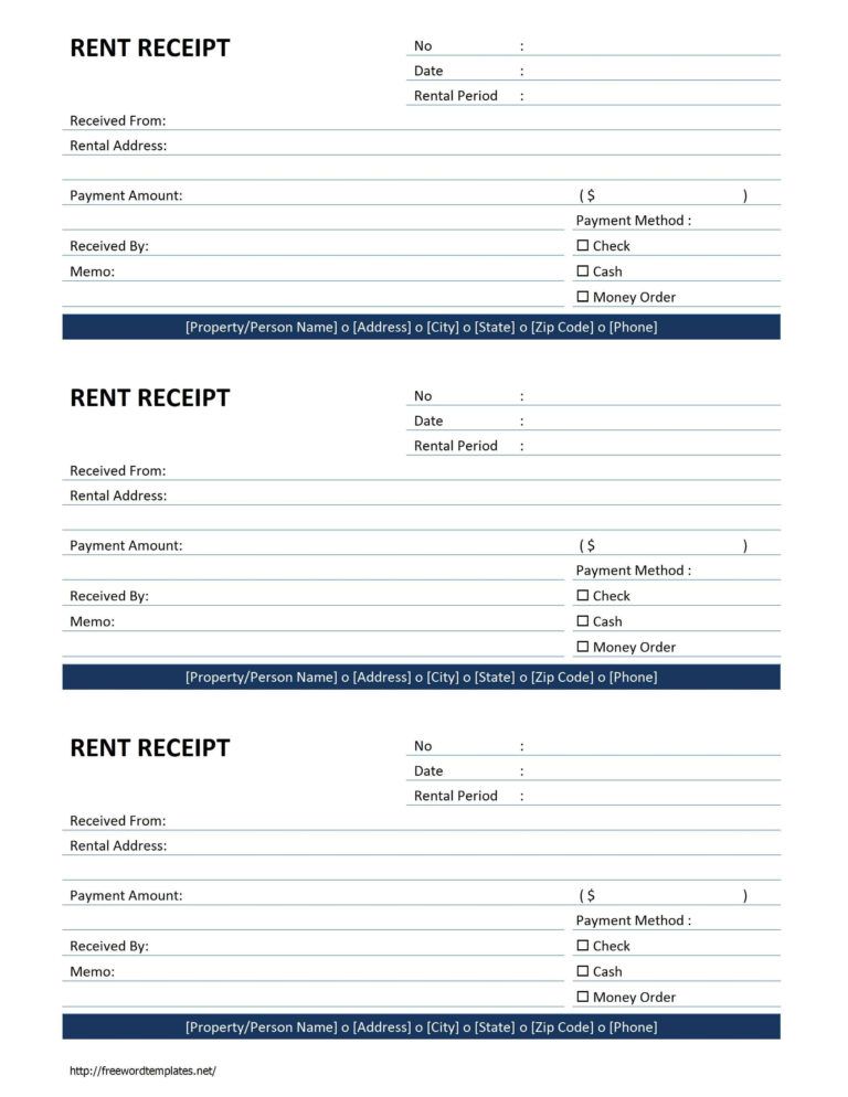 80 Receipt Templates Rent Ideas 3