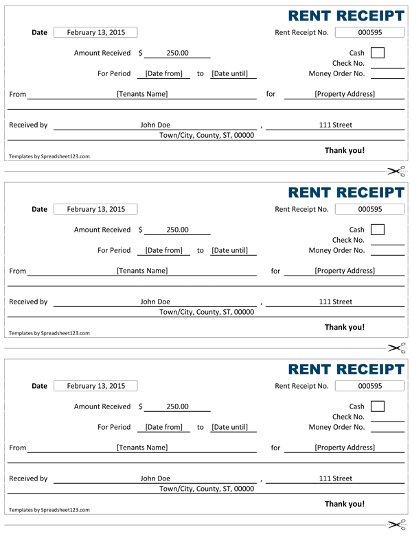 80 Receipt Templates Rent Ideas 4