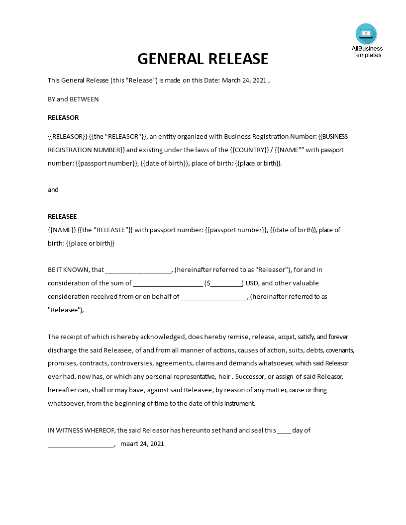 80 Release Liability Form Templates Ideas 78