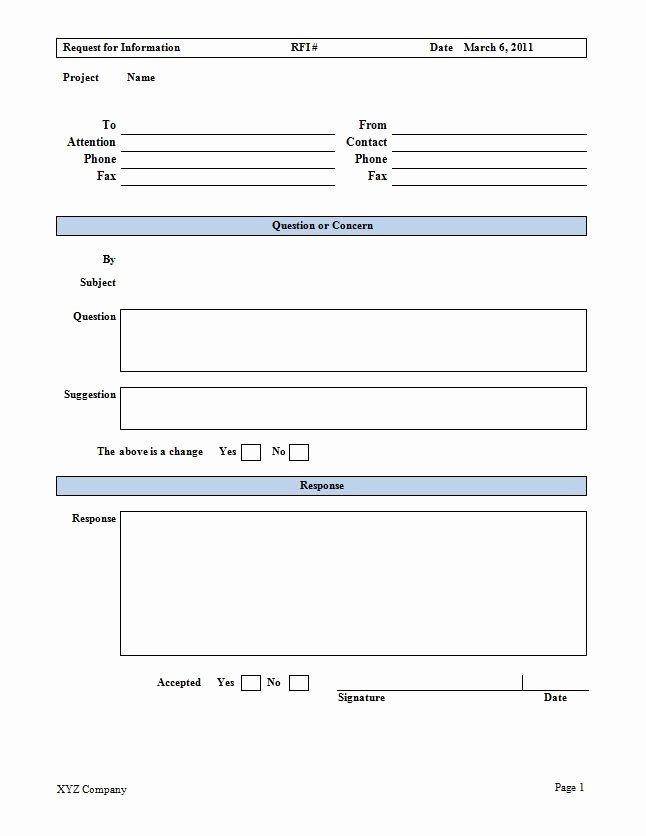 80 Request For Information Templates Word Ideas 30