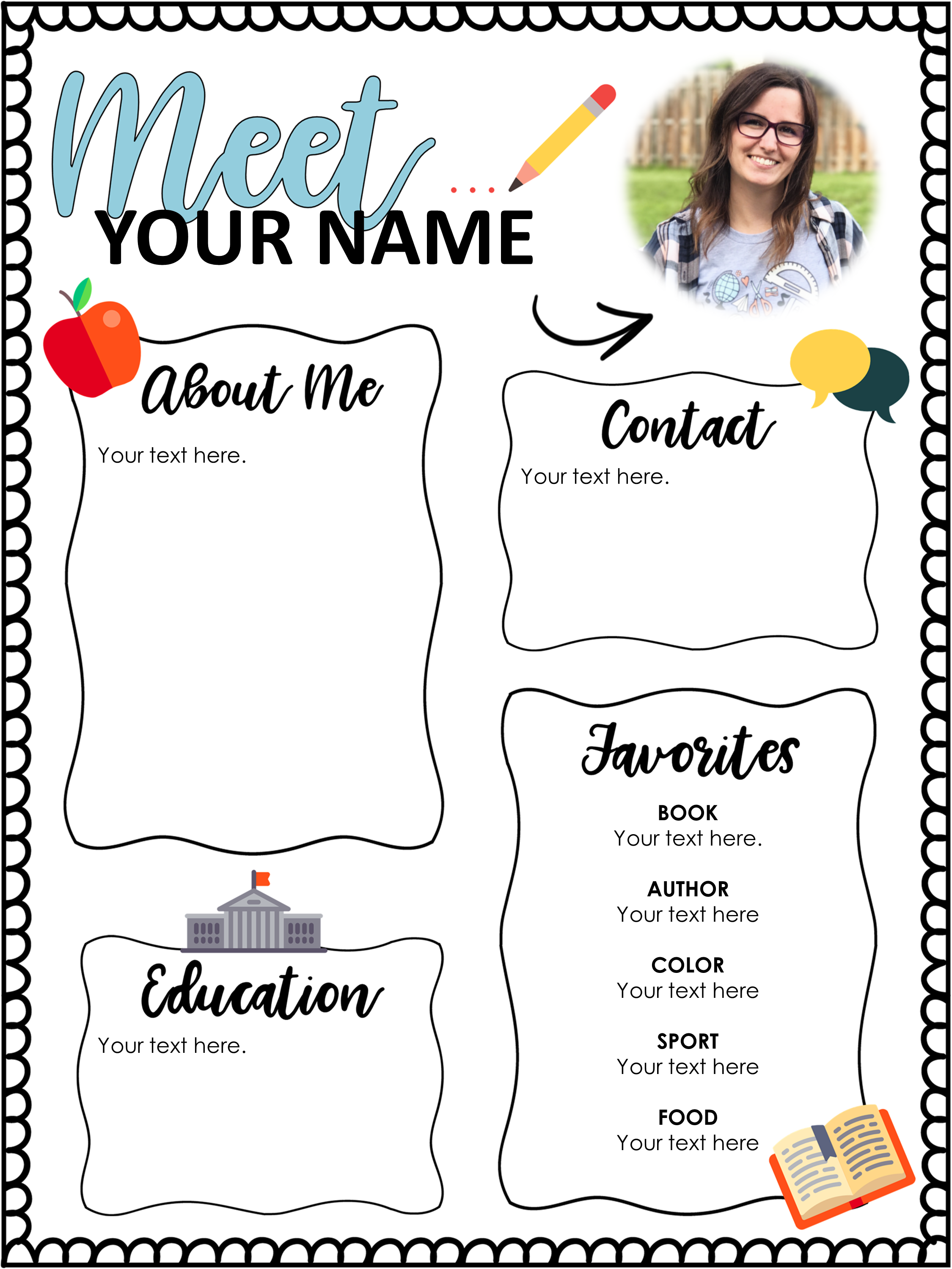 Best 50 Meet The Teacher Template Prek Ideas 25