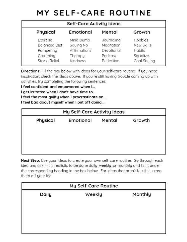 Best 50 Self Care Worksheets Ideas 49