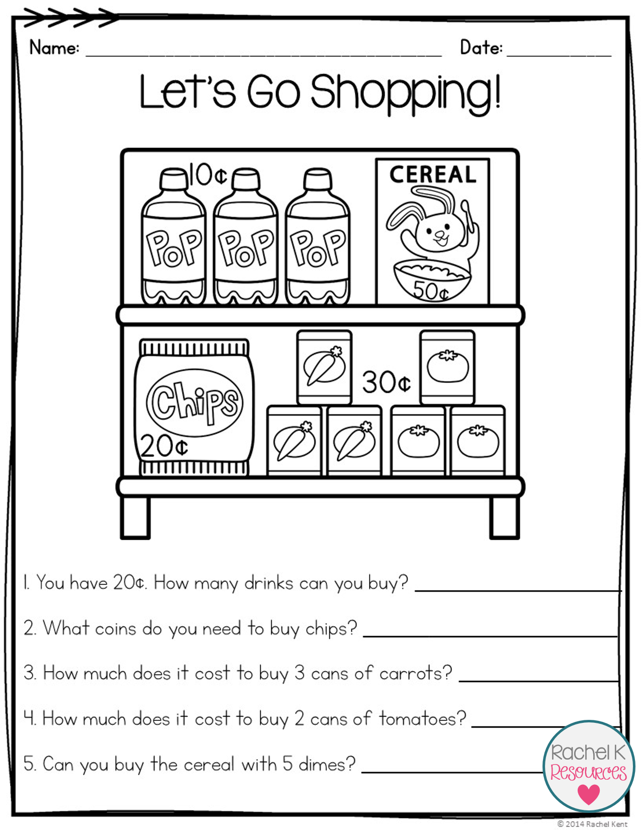 20 2Nd Grade Math Worksheets On Money