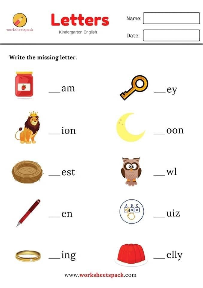 20 3 Letter Worksheets For Kindergarten