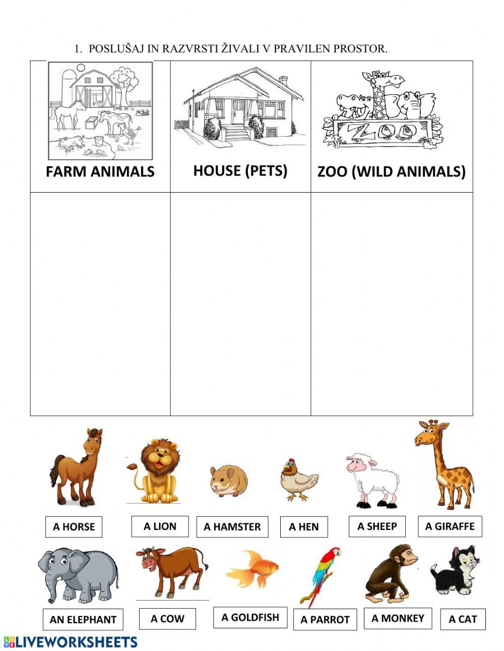 20 Domestic Animals Worksheets Kindergarten