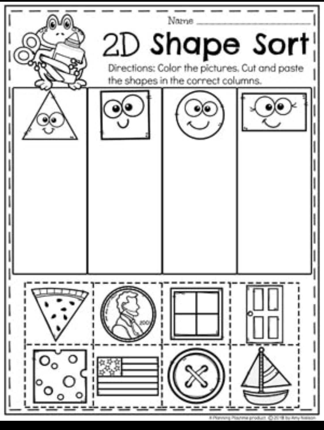 20 Free 3D Shape Worksheets For Kindergarten