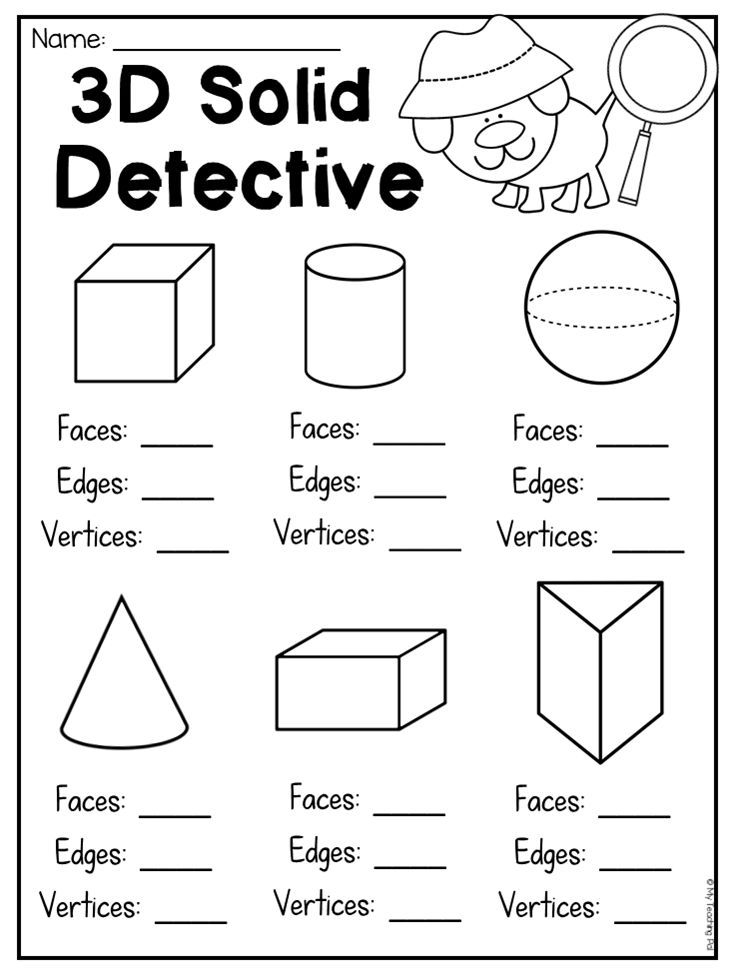 20 Free 3D Shape Worksheets For Kindergarten