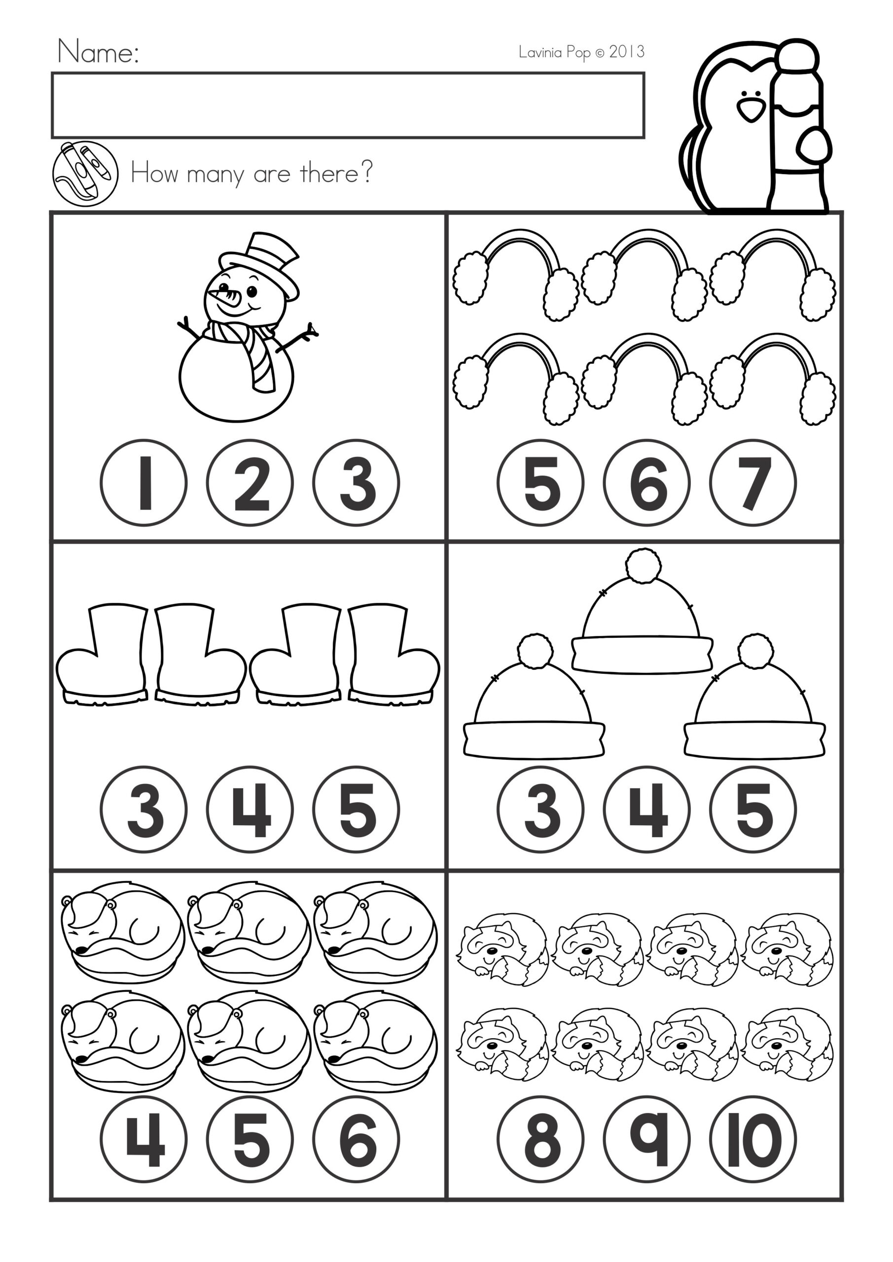 20 Winter Math Worksheets For Kids