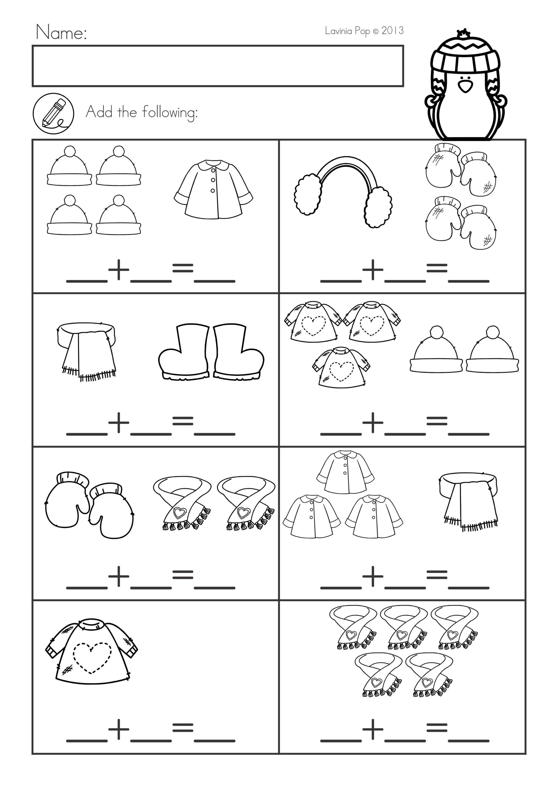 30 Winter Math Worksheets For Kids