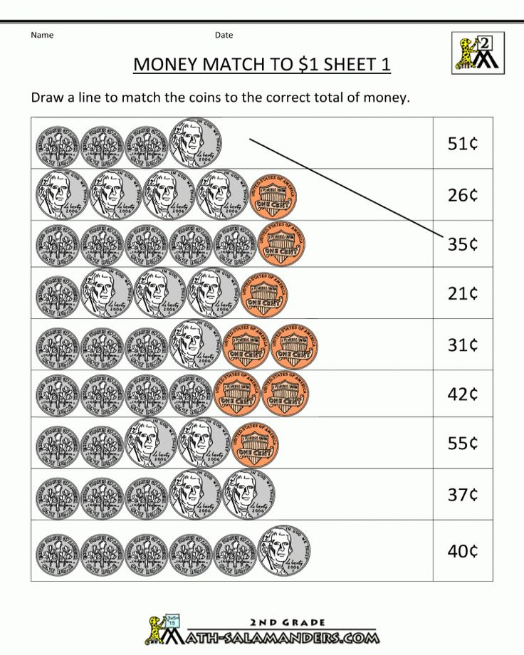 35 2Nd Grade Math Worksheets On Money