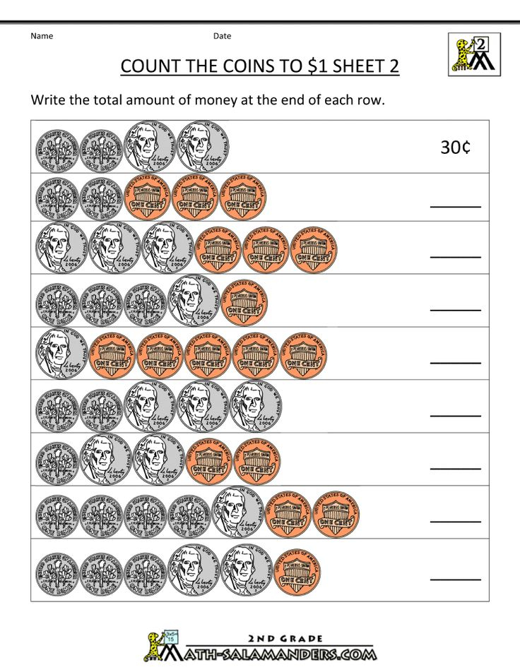 35 2Nd Grade Math Worksheets On Money