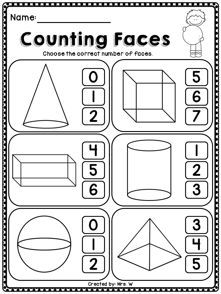 35 Free 3D Shape Worksheets For Kindergarten