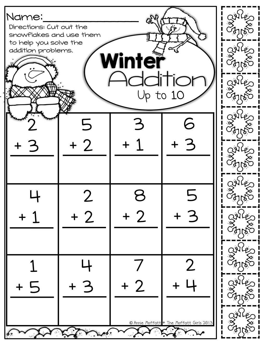 35 Winter Math Worksheets For Kids