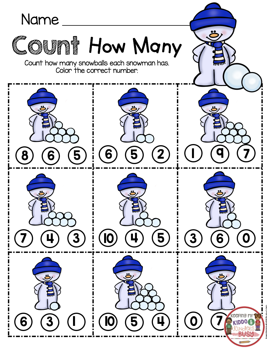 35 Winter Math Worksheets For Kids