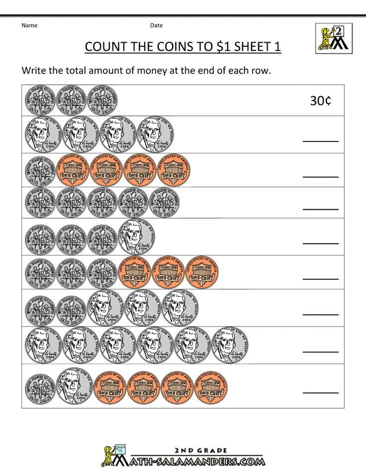 21 2Nd Grade Math Worksheets On Money