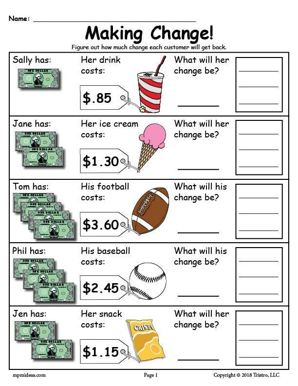 21 2Nd Grade Math Worksheets On Money