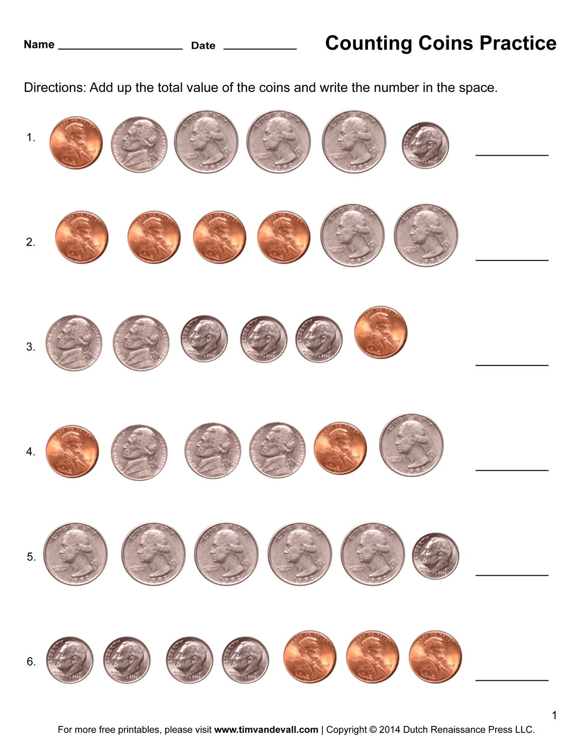 21 2Nd Grade Math Worksheets On Money