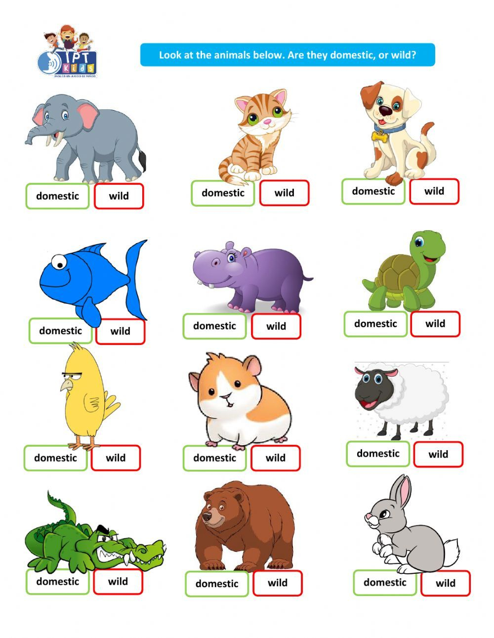 21 Domestic Animals Worksheets Kindergarten