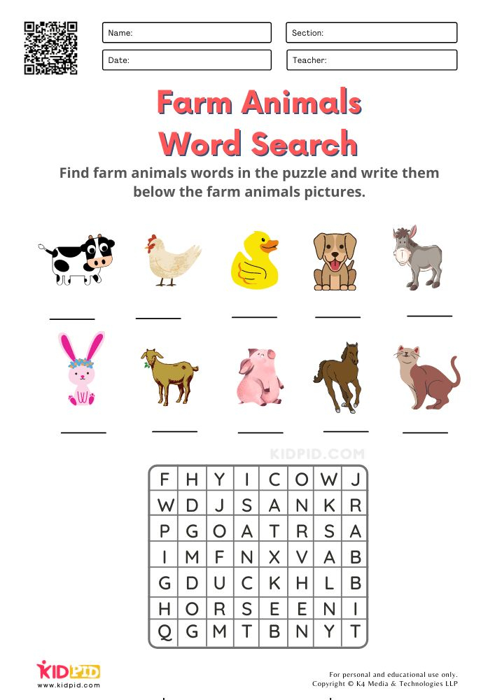 21 Domestic Animals Worksheets Kindergarten