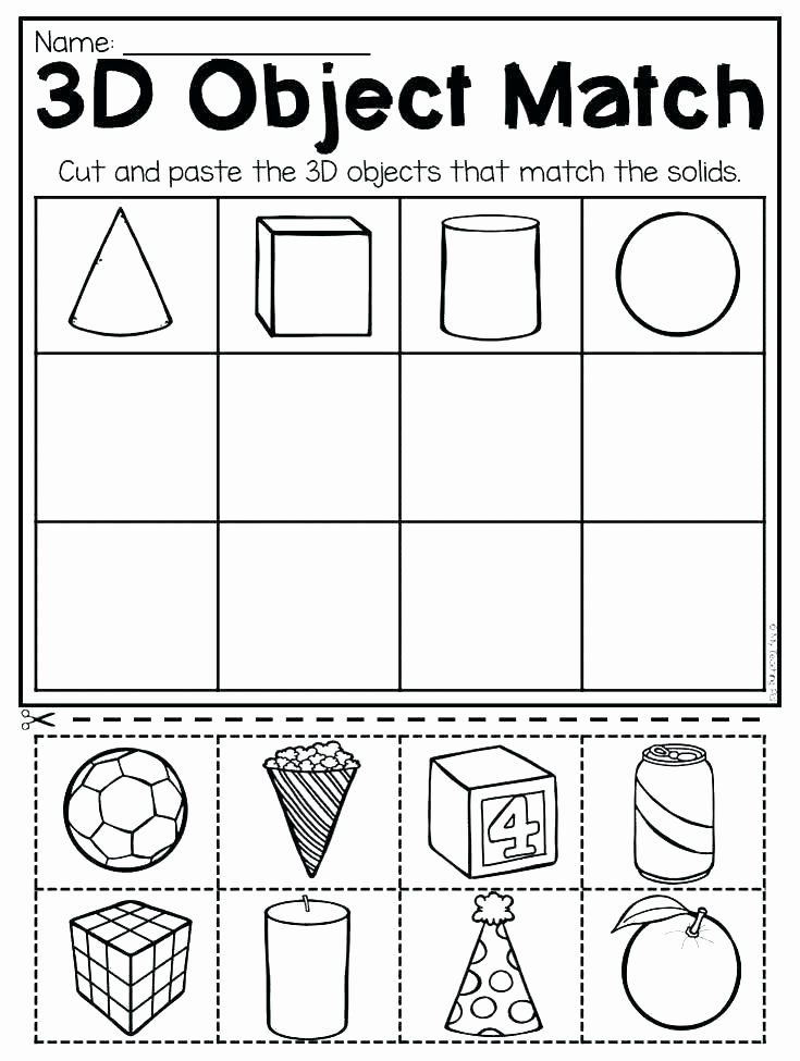 21 Free 3D Shape Worksheets For Kindergarten