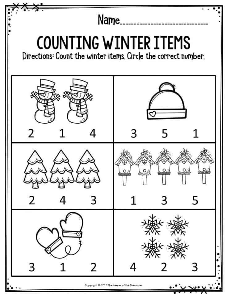 21 Winter Math Worksheets For Kids