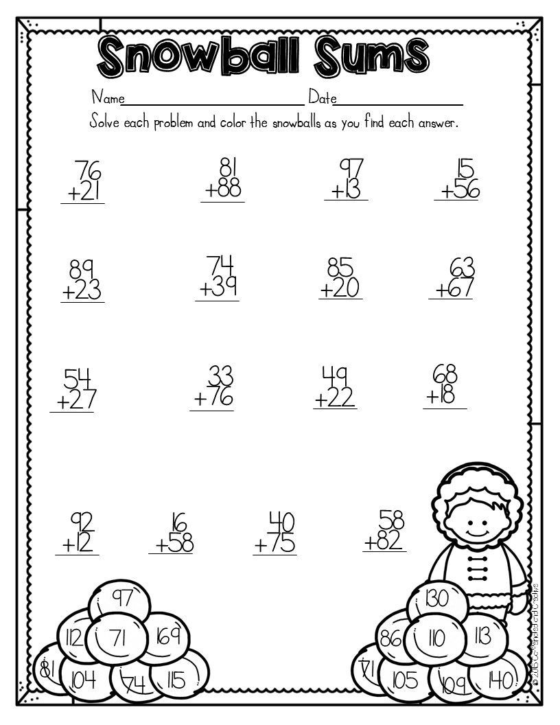 21 Winter Math Worksheets For Kids